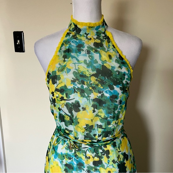 House of Harlow 1960 x Revolve Novia Maxi Dress in Kelly Green Floral size XS - Picture 5 of 12